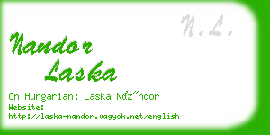nandor laska business card